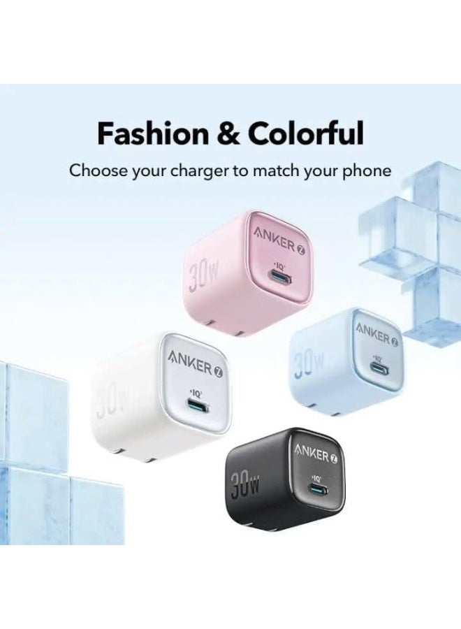 Anker Zolo IQ Compact Charger, 30W USB-C Port with Type-C to Type-C Cable, Enhanced Temperature Control, Compact Size, 3X Faster Charging, Compatible with iPhone, iPad, Samsung, Pixel and More - Image 5