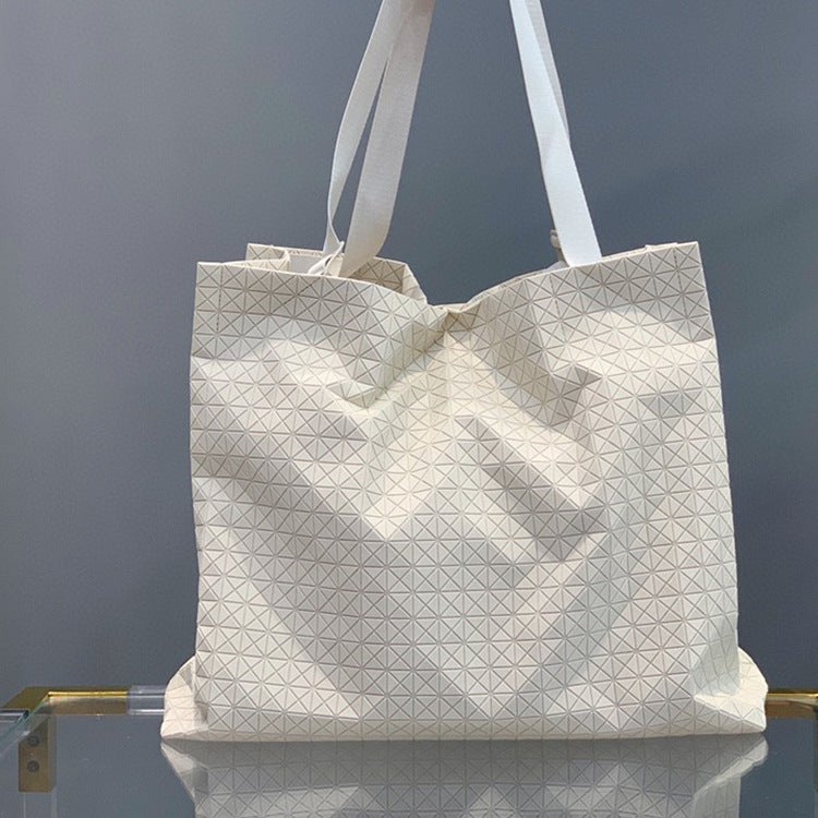 Japanese Tote Bag Life Original Large Capacity Men'S And Women'S Commuter Bag Casual Portable Shopping Bag Rhombus Shoulder Bag - Image 3