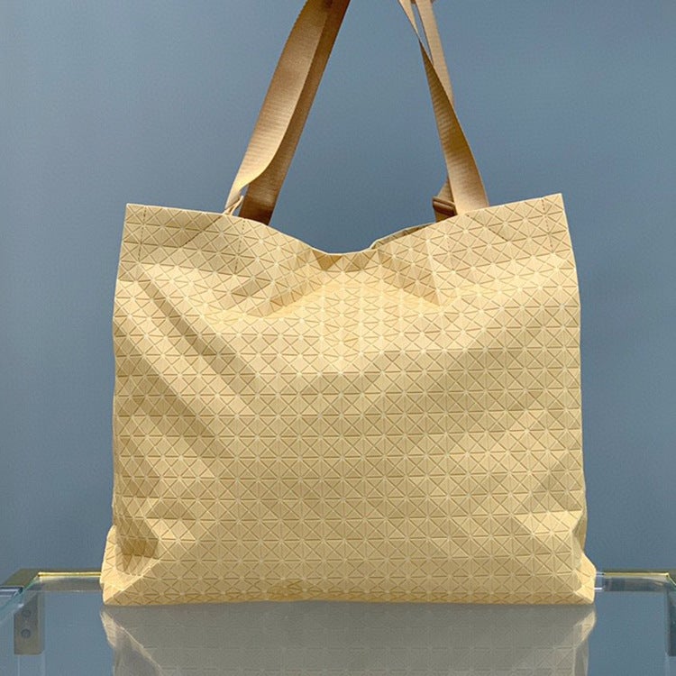 Japanese Tote Bag Life Original Large Capacity Men'S And Women'S Commuter Bag Casual Portable Shopping Bag Rhombus Shoulder Bag - Image 4