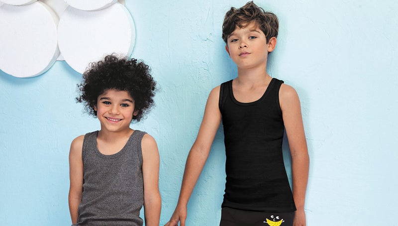 Brix Boys Undershirt Tank Top - Tagless 100% Cotton Super Soft 4 Pack Novelty. (Black 4 Pack, 9-10 Years) - Image 2