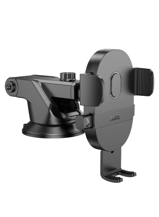 Hoco H19 One-Button Car Phone Holder – Dashboard Mount, Universal Fit for 4.7-7” Phones, Black - Image 3