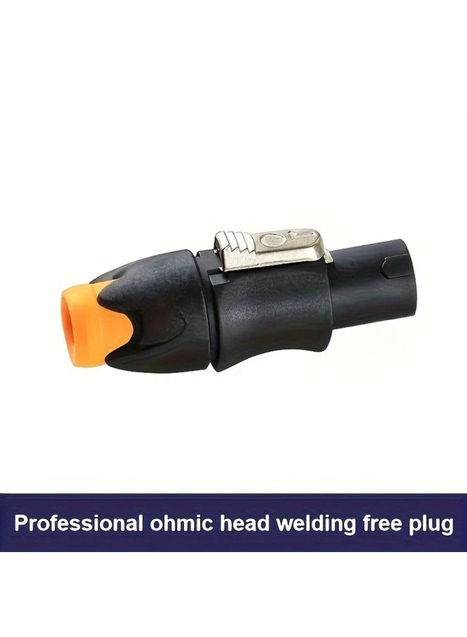 Tangerine 4 Core Speaker Plug Crescent Shaped Solder Free Easy Installation 1pc - Image 1