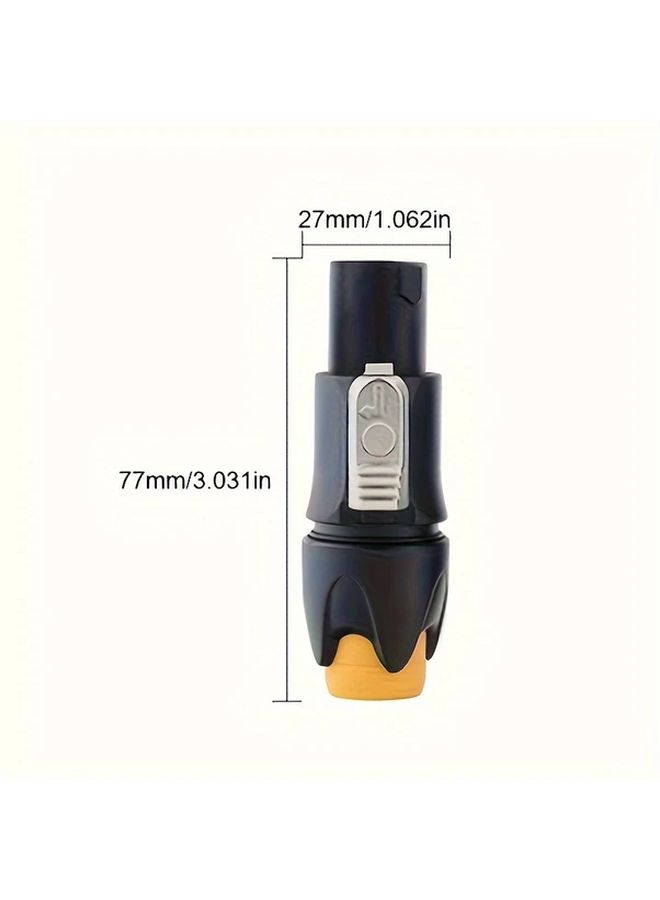 Tangerine 4 Core Speaker Plug Crescent Shaped Solder Free Easy Installation 1pc - Image 2