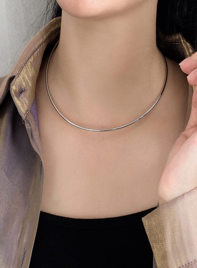 Dankadi Women 925 Sterling Silver 2MM Solid Dome Collar Necklace Simple Fashion Golden 16 "18" 20 "+1.9 "Adjustable Length Choker Fine Jewelry Gifts (Golden, 18 inches) - Image 5