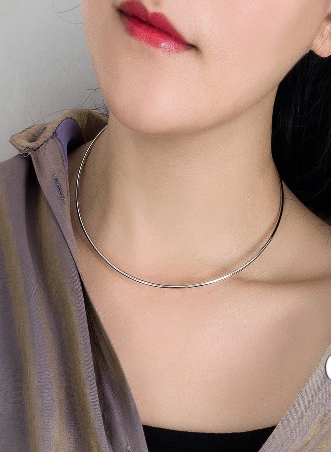 Dankadi Women 925 Sterling Silver 2MM Solid Dome Collar Necklace Simple Fashion Golden 16 "18" 20 "+1.9 "Adjustable Length Choker Fine Jewelry Gifts (Golden, 18 inches) - Image 3