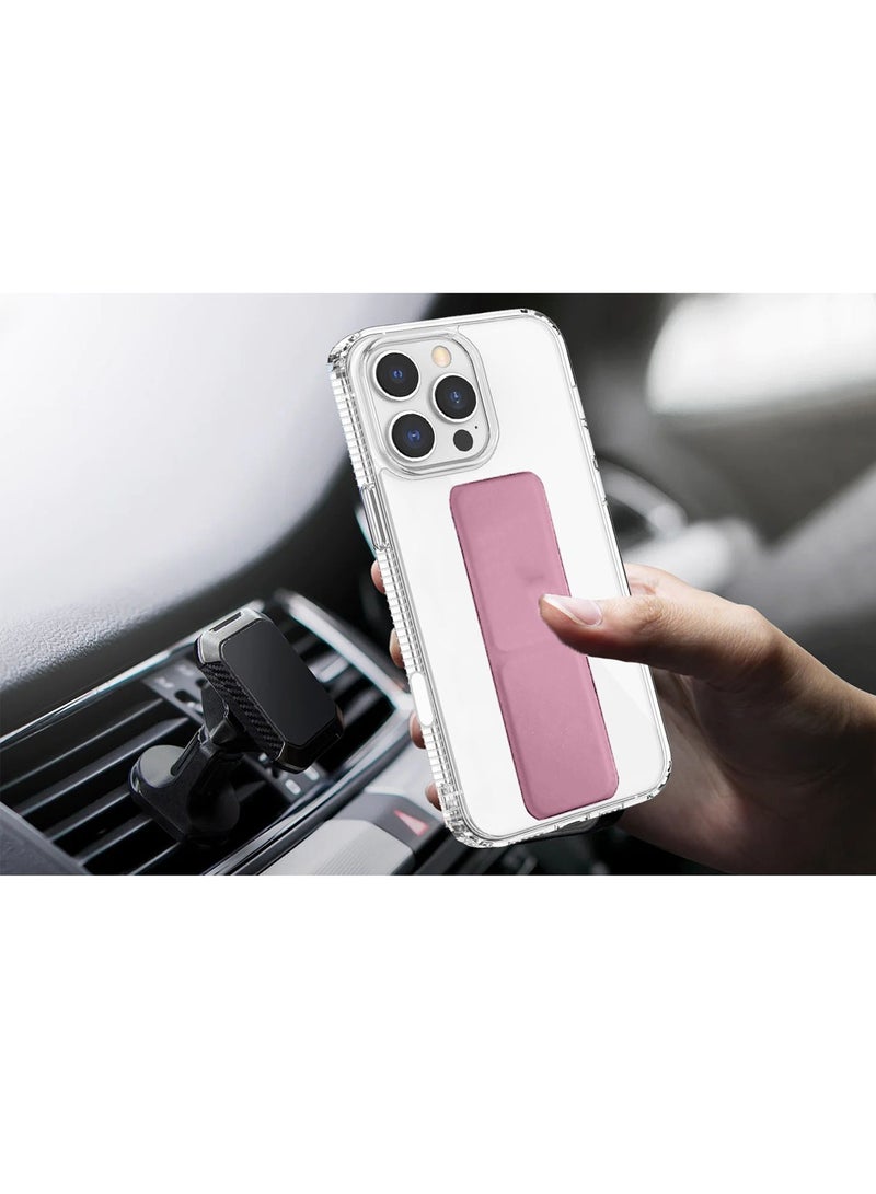 Wtech Apple iPhone 16 Pro 2024 TPU Hand Grip Air Pillow Case Cover - Clear/Pink - Image 3