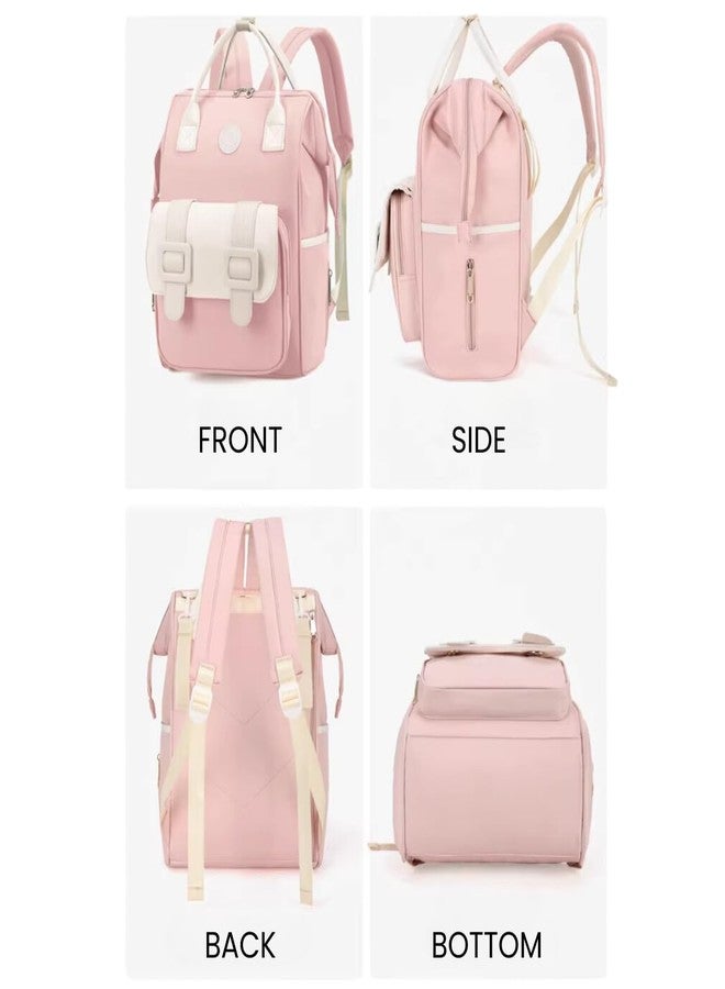 Aavjo , Baby Diaper Bag Backpack, Mothers Travel Baby Bags, Waterproof Diaper Pouch with Insulated Pocket (Buckle Pink) - Image 5