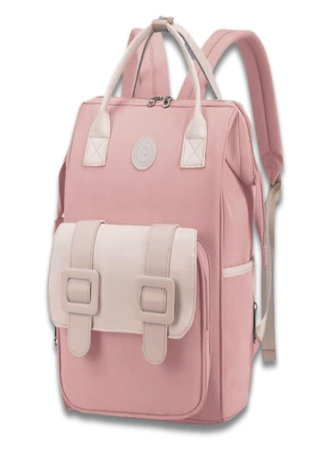 Aavjo , Baby Diaper Bag Backpack, Mothers Travel Baby Bags, Waterproof Diaper Pouch with Insulated Pocket (Buckle Pink) - Image 1
