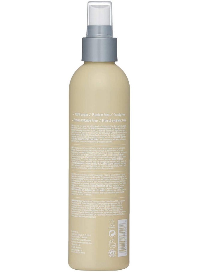 ABBA Preserving Blow Dry Hair Spray Aloe Vera Avocado & Sunflower Oils 8 Fl Oz  - Image 3