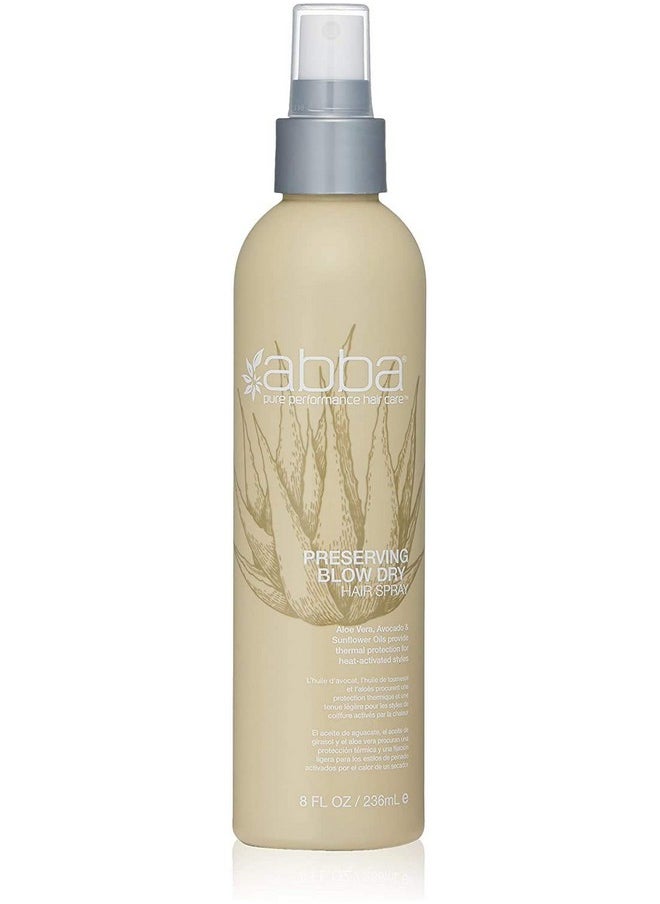 ABBA Preserving Blow Dry Hair Spray Aloe Vera Avocado & Sunflower Oils 8 Fl Oz  - Image 2