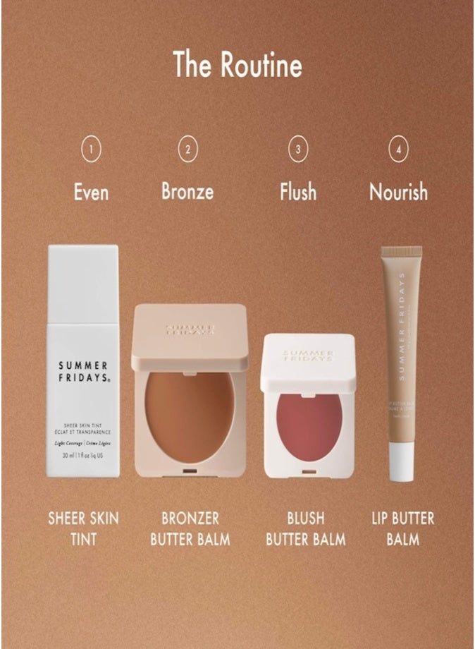 Summer Fridays Bronzer Butter Balm Sculpting Cream Bronzer with Ceramides 5g Clay | Hydrating Cream Bronzer for Natural Sun-Kissed Glow - Image 3