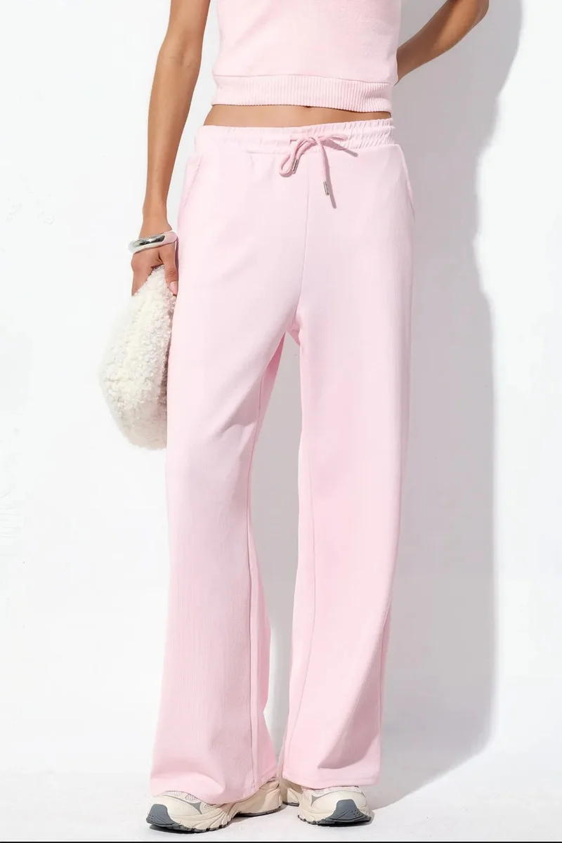 بوسيم BUSEM Ribbed Drawstring Waist Pants