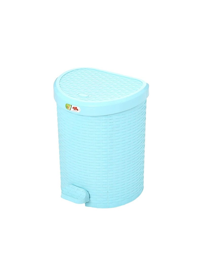 الهلال والنجمة الذهبية سلة مهملات صغيرة الحجم من الراتان، تركواز 2548 - Image 1