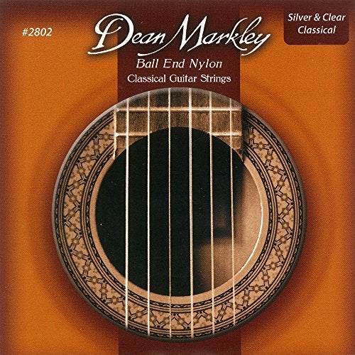 Dean Markley Classical Ball End Nylon Guitar Strings, Master Series 28-42 Silver and Clear Nylon String Guitar with Rich Bass Tone & Smooth Feel, Polished with Finest Grade Nylon Strings, Made in USA - Image 1