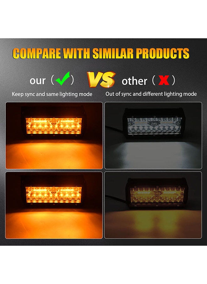 Generic 2Pcs 7inch LED Work Light Bar LED Flood Spot Combo Fog Lamp Driving Light with 5 Lights Modes for Offroad Car Trucks Trailers SUVs  - Image 2