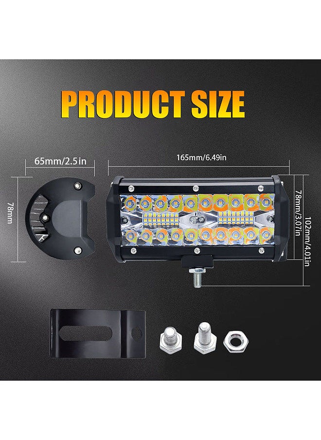 Generic 2Pcs 7inch LED Work Light Bar LED Flood Spot Combo Fog Lamp Driving Light with 5 Lights Modes for Offroad Car Trucks Trailers SUVs  - Image 5