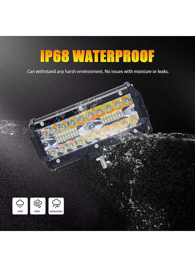 Generic - 2Pcs 7inch LED Work Light Bar LED Flood Spot Combo Fog Lamp Driving Light with 5 Lights Modes for Offroad Car Trucks Trailers SUVs - Image 1