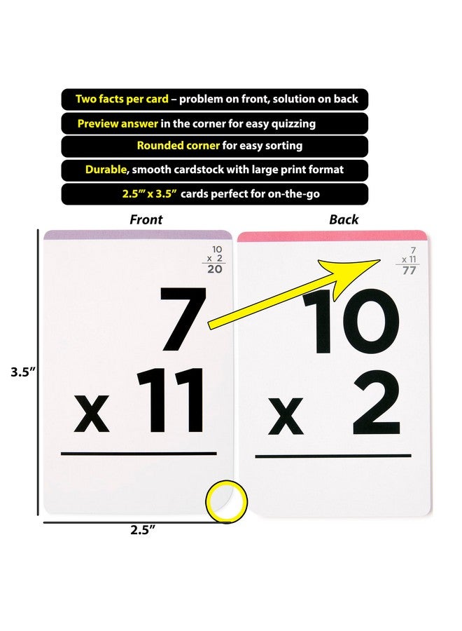 Think Tank Scholar Think Tank Scholar Multiplication and Division Flash Cards (300 Facts), Award Winning, Math Facts 1-12 Flashcards Set - Kids Ages 8+ 3rd, 4th, 5th, 6th Grade - 6 Teaching Methods, 5 Games for Learning  - Image 5
