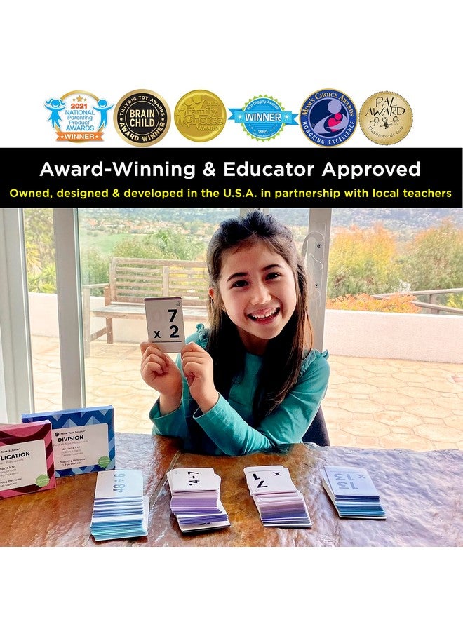 Think Tank Scholar Think Tank Scholar Multiplication and Division Flash Cards (300 Facts), Award Winning, Math Facts 1-12 Flashcards Set - Kids Ages 8+ 3rd, 4th, 5th, 6th Grade - 6 Teaching Methods, 5 Games for Learning  - Image 3