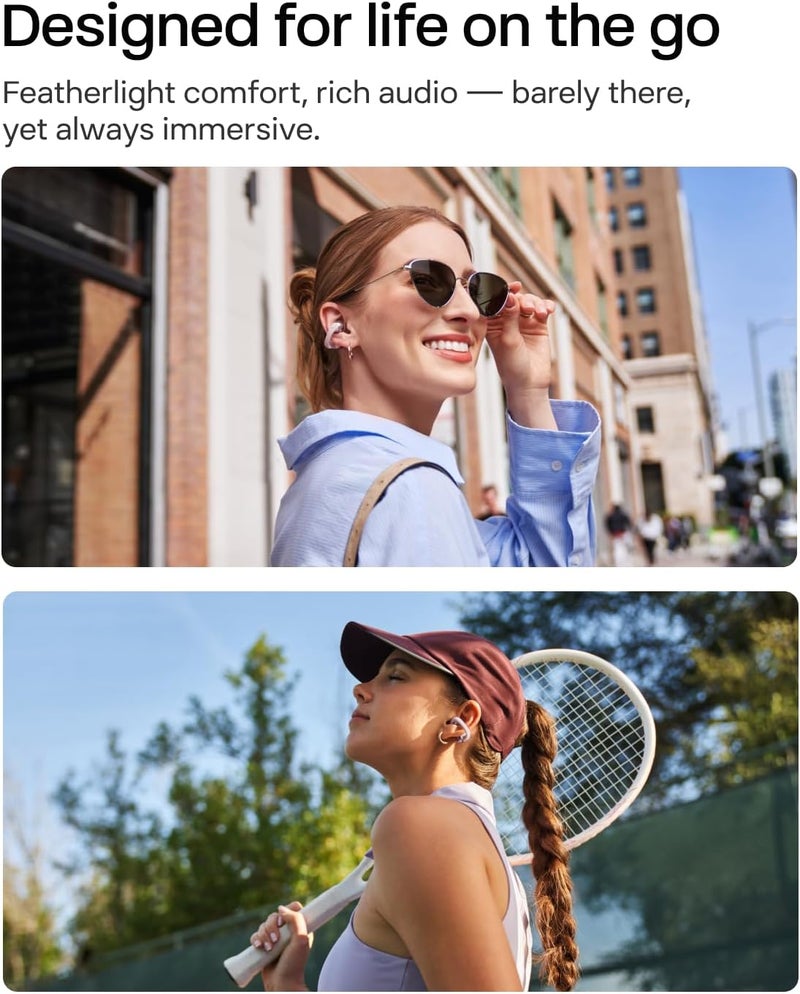 شوكز سماعات SHOKZ OpenDots ONE مفتوحة الأذن - وردي، صوت دولبي، بلوتوث 5.4، 40 ساعة من وقت التشغيل - Image 4