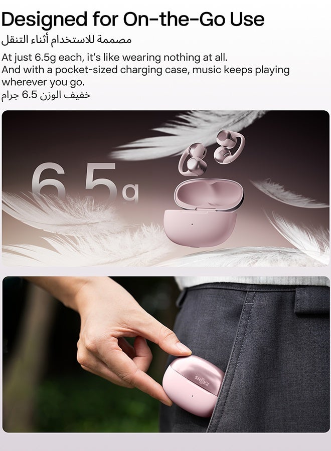 SHOKZ OpenDots ONE Open Ear Headphones - Pink, Dolby Audio, Bluetooth 5.4, 40 Hours Playtime Pink - Image 5