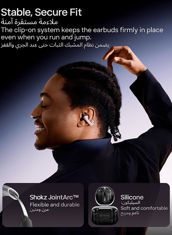 SHOKZ OpenDots ONE Open Ear Headphones - Pink, Dolby Audio, Bluetooth 5.4, 40 Hours Playtime Pink - Image 4