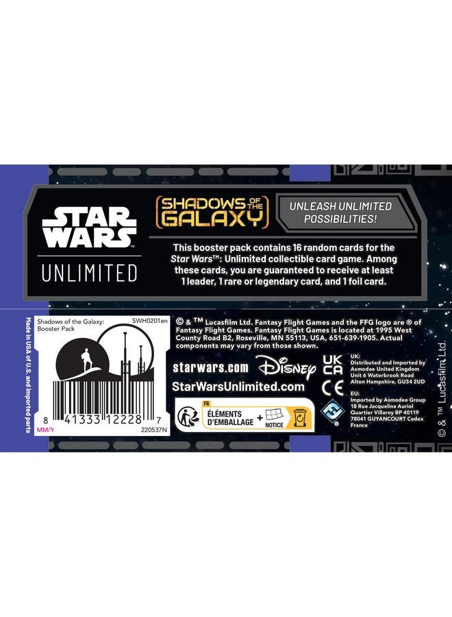 Fantasy Flight Games Star Wars: Unlimited TCG Shadows of The Galaxy Booster Display (Set of 24 Booster Packs) - Trading Card Game for Kids & Adults, Ages 12+, 2+ Players, 20 Min Playtime, Made by Fantasy Flight Games - Image 4