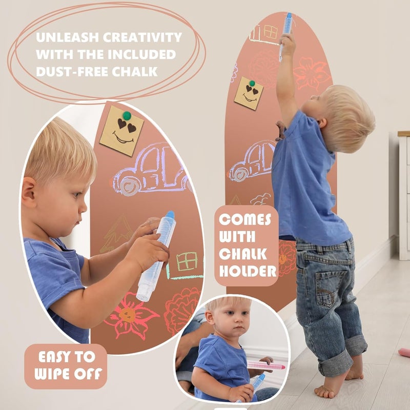 Warasee Magnetic Wall Decal Arch: 31" x 39" Magnetic Chalk Board Sticker -for Kids & Playroomï¼ˆMilk Teaï¼‰ - Image 4