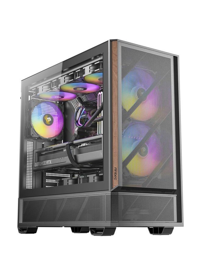 ANTEC P30 ARGB, 3 PWM ARGB & 2 PWM Fans Included, Metal Mesh Front with Premium Wood Accent, Optimized GPU Airflow, 360 mm Top Radiator Support, Type-C 3.2 Gen 2, Mid-Tower ATX Case - Image 1
