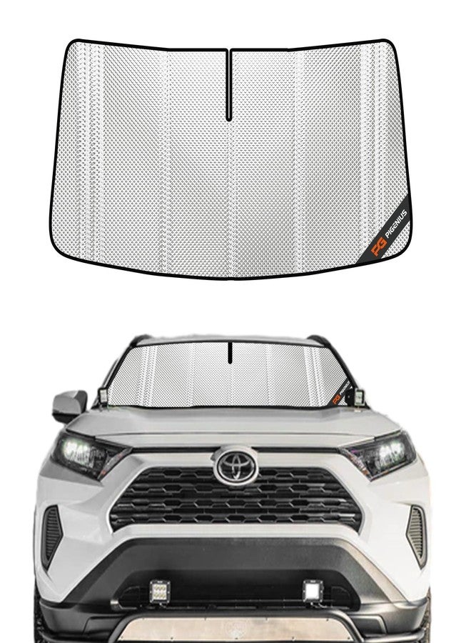 Pigenius X Windshield Sun Shade for 2019-2024 Toyota RAV4; 2021-2024 RAV4 Prime Front Window Sunshade. Full Coverage Design - Image 1