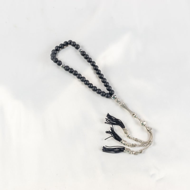 Black Alabaster Stone Prayer Bead of 33 Beads - Image 1