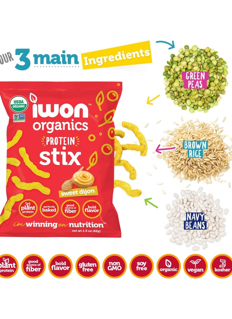 iwon Iwon Organics Sweet Dijon Protein Stix 42g Pack of 8  - Image 2