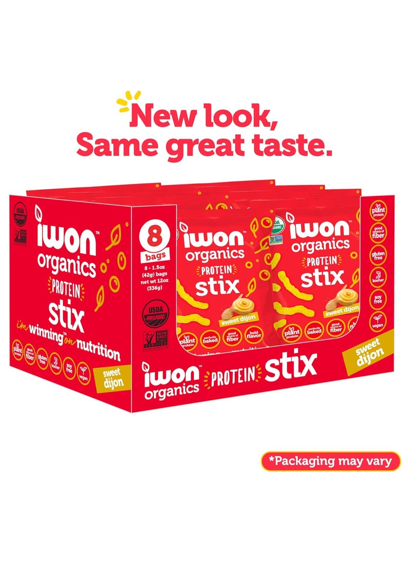 iwon Iwon Organics Sweet Dijon Protein Stix 42g Pack of 8  - Image 3