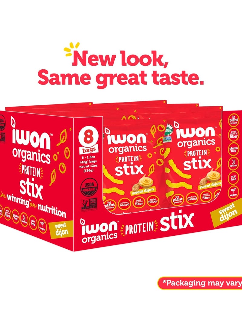 iwon Iwon Organics Sweet Dijon Protein Stix 42g Pack of 8  - Image 1