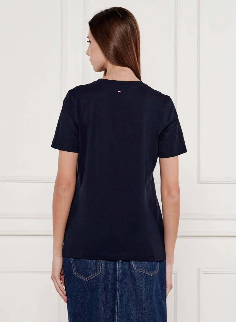 TOMMY HILFIGER REG CONTRAST FLAG WOMEN'S T-SHIRT