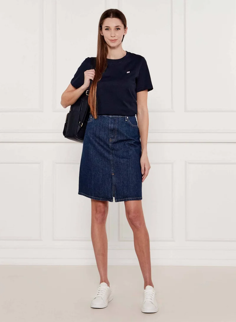 TOMMY HILFIGER REG CONTRAST FLAG WOMEN'S T-SHIRT