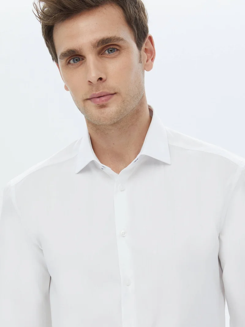كيب White Plain Regular Fit Woven Classic Cotton Shirt