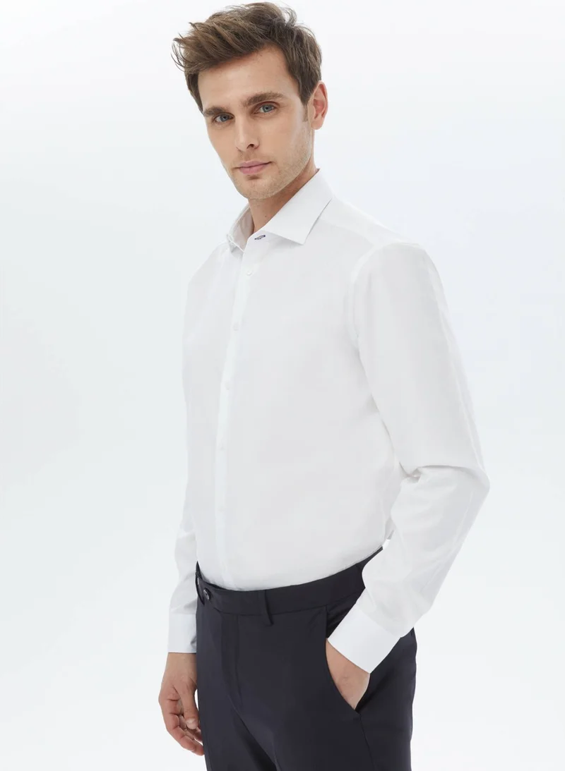 كيب White Plain Regular Fit Woven Classic Cotton Shirt