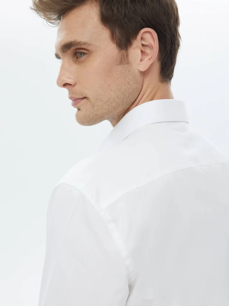 كيب White Plain Regular Fit Woven Classic Cotton Shirt