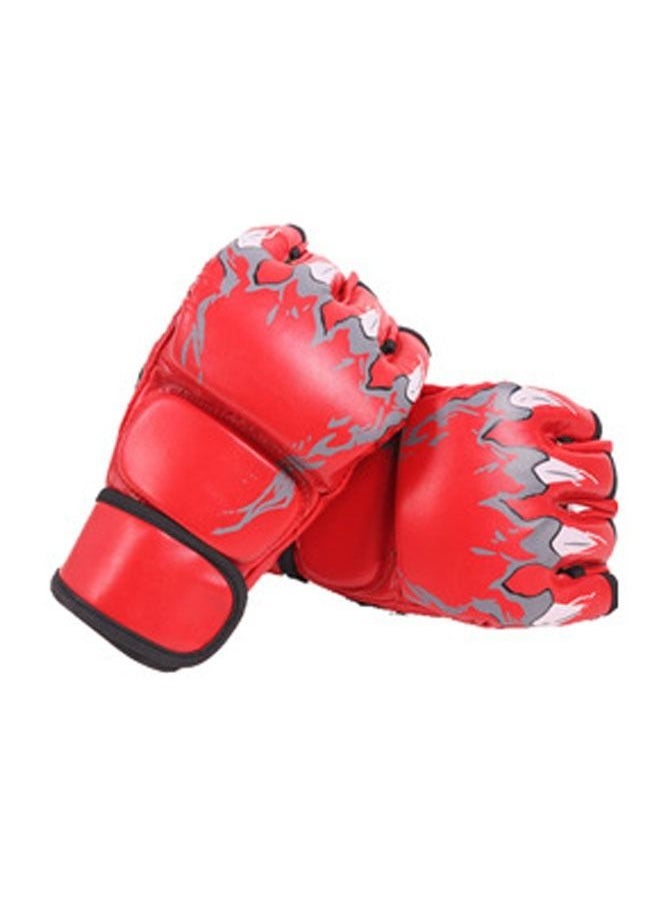 ZCM-HAPPY - 1 Pair Of Half-finger Professional Boxing Gloves, Suitable For Sanda Fighting Training - Image 1