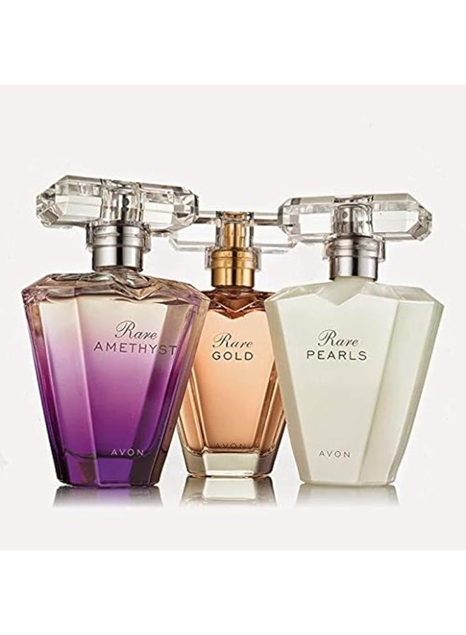 عطر للنساء مجموعة هدايا رير جولد او دي برفان 50 مل وريربيرلز 50 مل او دي برفان ورير اميست 50 مل او دي برفان
