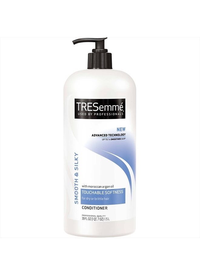 TRESemmé - TRESemme Smooth And Silky Conditioner With Pump, 39 Ounce - Image 1