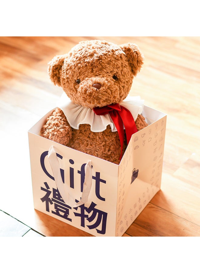Teddy Bear Doll Hug Bear Plush Toy Bear Doll Bed Sleeping Doll Birthday Gift Girlfriend-Specification:55cm -Colour:Monica Bear Gift Tote Bag - Image 1