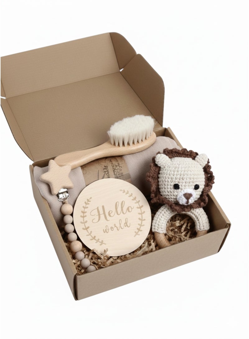 Bambimici – Multi-Purpose Baby Gift Box - Lion Set C - Image 1