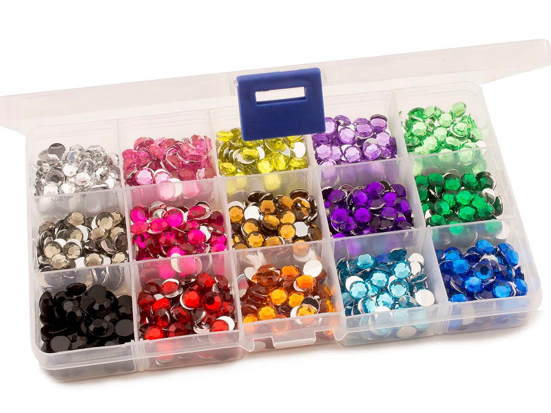 Summer-Ray.com Summer-Ray 7mm Assorted Color Rhinestones in Storage Box Value Pack (N703) - Image 2
