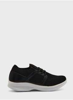 Knit And Pu Sneaker