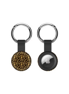Airtag Case Metal Key Ring with Tough Case for Apple Airtag cover - Giraffe Skin Print