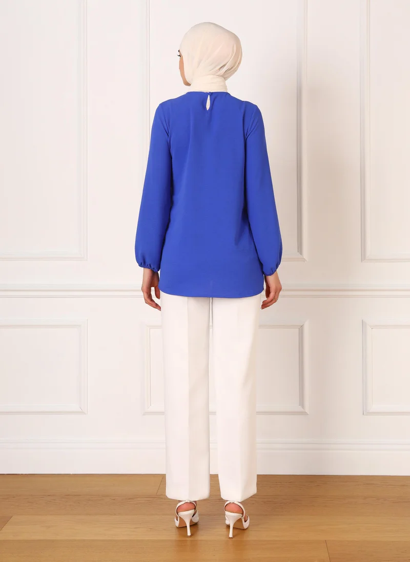 Refka by modanisa Blue - Blouses - Refka