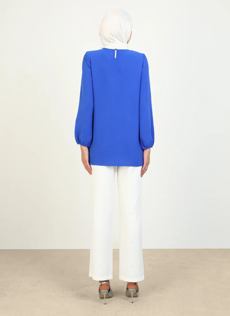 Refka by modanisa Blue - Blouses - Refka