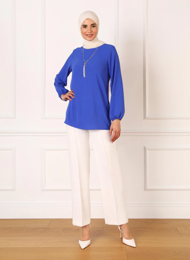 Refka by modanisa Blue - Blouses - Refka